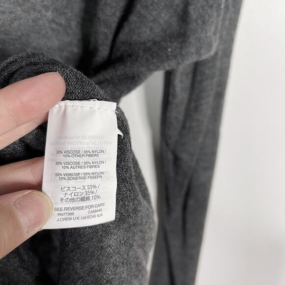 Madewell 2XL Heather Gray Modern Tie Front Sweater Lightweight Pullover Scoop - Picture 6 of 11